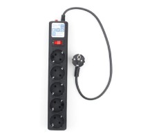 PowerCube Фильтр-удлинитель 0.5м, 5 розеток,10А (SPG5-С1), черный графит {20850}