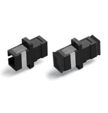   Hyperline FA-P01Z-SC/SC-N/BK-BK Оптический проходной адаптер SC-SC, MM, simplex, корпус пластиковый, черный, черные колпачки