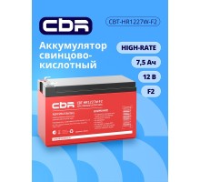 CBR Аккумуляторная VRLA батарея CBT-HR1227W-F2 (12В 7.5Ач), клеммы F2
