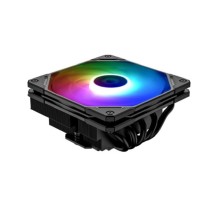 Cooler ID-Cooling IS-55 ARGB Black LGA1700/1200/115X/AM5/AM4 высота 55mm (27шт/кор, TDP 125W, PWM, 5 тепл.трубок + медная база, ARGB FAN 120mm, черный) BOX