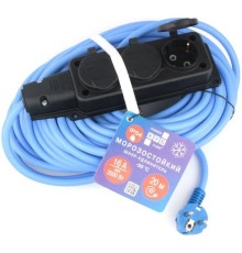 PowerCube Удлинитель мороз. (PC-3GF-R-20(IP)) 20м 3*2.5, IP54, 3 розетки,16А