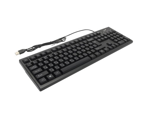 [Клавиатура] Клавиатура Genius Smart KB-100 Black {классическая раскладная, Genius Key support, влагоустойчивая, клавиш 105, провод 1,5 м, USB} [31300005419]