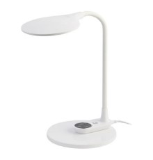 ЭРА Б0052774 Настольный светильник NLED-498-10W-W светодиодный со съемным основанием белый, выбор цвет температуры, три уровня яркости