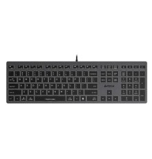 Клавиатура A4TECH Fstyler FX60,  USB, серый [fx60 grey / white]