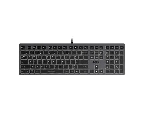 [Мышь] Клавиатура A4TECH Fstyler FX60,  USB, серый [fx60 grey / white]