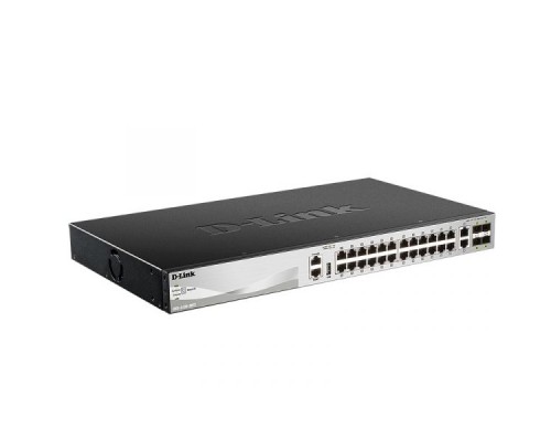 [Сетевое оборудование] D-Link DMS-3130-30TS/A1A Управляемый L3 стекируемый коммутатор с 24 портами 100/1000/2.5GBase-T, 2 портами 10GBase-T и 4 портами 25GBase-X SFP28