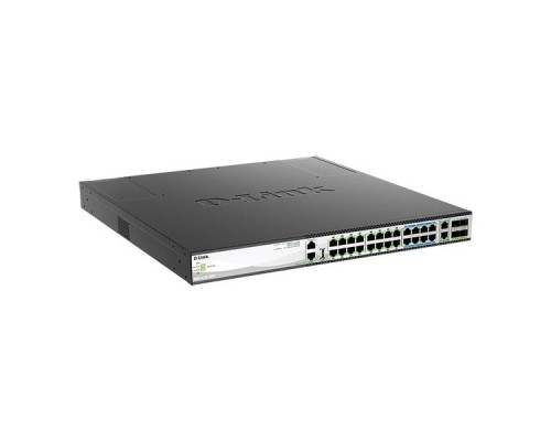 [Сетевое оборудование] D-Link DMS-3130-30PS/A1A Управляемый L3 PoE-коммутатор, стек, 16x2.5GBase-T, 8x5GBase-T, 2x10GBase-T, 4x25GBase-X SFP28