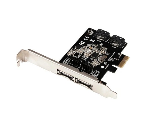 [Контроллер] Controller ST-Lab, PCI-E x1, A-480, 2 int (SATA600) + 2 ext (SATA600), +LP bracket, Ret