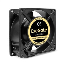 Exegate EX289010RUS Вентилятор 220В AC ExeGate EX09238BAT (92x92x38 мм, 2-Ball (двойной шарикоподшипник), алюминиевый корпус, клеммы, 2800RPM, 40dBA, RTL)