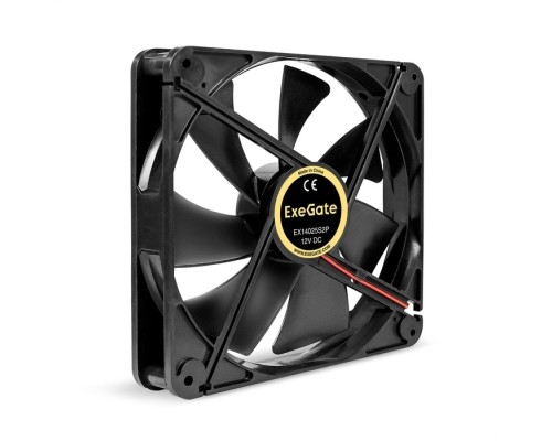 [Вентиляторы] Exegate EX294951RUS Вентилятор 12В DC ExeGate EX14025S2P (140x140x25 мм, Sleeve bearing (подшипник скольжения), 2pin (разъем 2.54), 1200RPM, 24dBA)