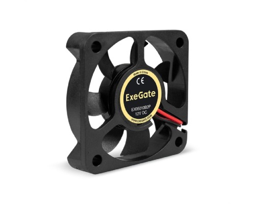 [Вентиляторы] Exegate EX295220RUS Вентилятор 12В DC ExeGate EX05010B2P (50x50x10 мм, 2-Ball (двойной шарикоподшипник), 2pin, 5500RPM, 30dBA)