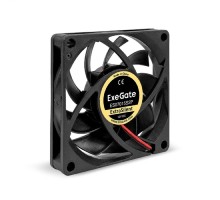 Exegate EX295230RUS Вентилятор 12В DC ExeGate ExtraSilent ES07015S2P (70x70x15 мм, Sleeve bearing (подшипник скольжения), 2pin, 2000RPM, 18dBA)