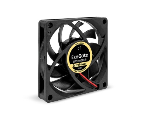 [Вентиляторы] Exegate EX295232RUS Вентилятор 12В DC ExeGate ExtraPower EP07015B2P (70x70x15 мм, 2-Ball (двойной шарикоподшипник), 2pin, 3100RPM, 28dBA)