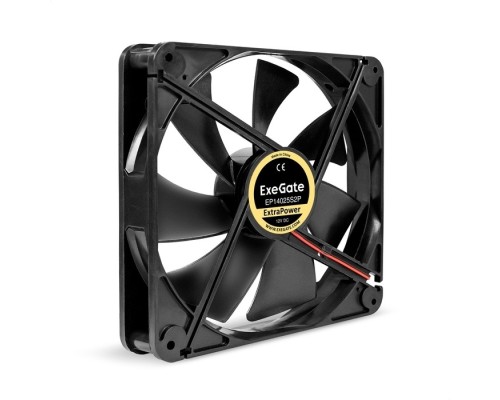[Вентиляторы] Exegate EX295247RUS Вентилятор 12В DC ExeGate ExtraPower EP14025S2P (140x140x25 мм, Sleeve bearing (подшипник скольжения), 2pin, 1600RPM, 31dBA)