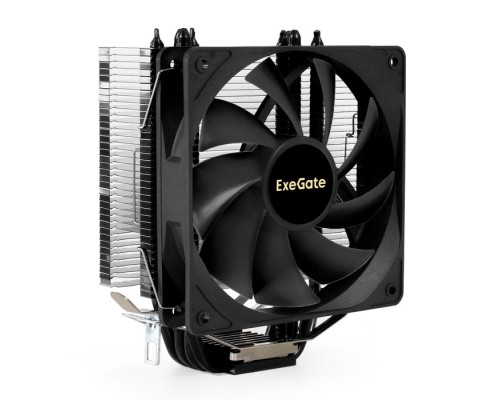 [Вентиляторы] Exegate EX295004RUS Кулер ExeGate Dark Magic EE400XL-PWM (Al+Cu, черное покрытие, 4 тепл.трубки, LGA775/1150/1151/1155/1156/1200/1700/AM2/AM2+/AM3/AM3+/AM4/AM5/FM1/FM2/754/939/940, TDP 140W, Fan 120mm