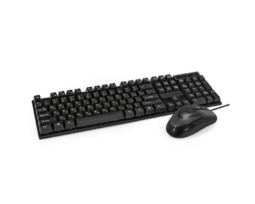 [Клавиатуры] Exegate EX295303RUS Комплект ExeGate Professional Standard Combo MK110-OEM (клавиатура влагозащищенная 104кл. + мышь оптическая 1000dpi, 3 кнопки и колесо прокрутки; USB, длина кабелей 1.5м, черный, R