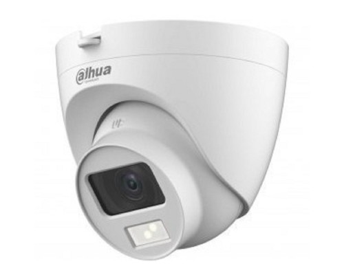 [Видеонаблюдение] DAHUA DH-HAC-HDW1500CLQP-IL-A-0280B-S2 Уличная турельная HDCVI-видеокамера с интеллектуальной двойной подсветкой 5Мп, объектив 2.8мм, ИК 20м, LED 20м, IP67, корпус: пластик, быстрый монтаж
