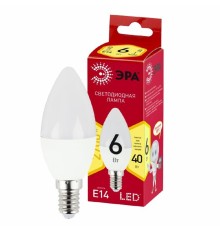 ЭРА Б0052383 Лампочка светодиодная RED LINE LED B35-6W-827-E14 R Е14 / E14 6 Вт свеча теплый белый свет