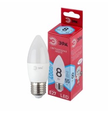 Эра Б0050695 Лампочка светодиодная RED LINE LED B35-8W-840-E27 R E27 / Е27 8 Вт свеча нейтральный белый свет