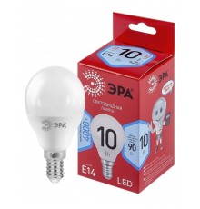 ЭРА Б0050233 Лампочка светодиодная RED LINE LED P45-10W-840-E14 R Е14 / E14 10Вт шар нейтральный белый свет