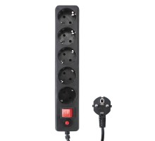 Гарнизон Сетевой фильтр EHLB-3 10А 5м 5 розеток чёрный (21219) 