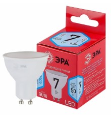Эра Б0049640 Лампочка светодиодная RED LINE LED MR16-7W-840-GU10 R GU10 7 Вт софит нейтральный белый свет 