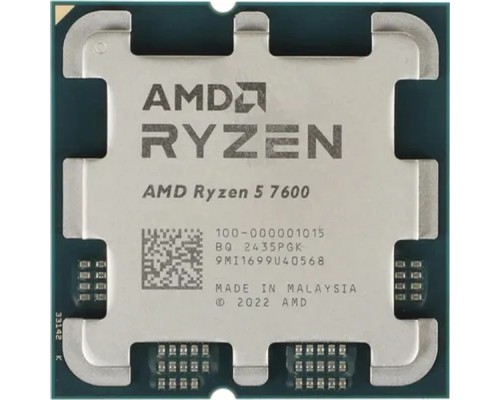 [Процессор] CPU AMD Ryzen 5 7600 OEM (100-000001015) {Raphael, 6C/12T, 3.8/5.1GHz, 32MB, 65W} 