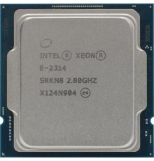 Процессор/ CPU LGA1200 Intel Xeon E-2314 (Rocket Lake, 4C/4T, 2.8/4.5GHz, 8MB, 65W) OEM 