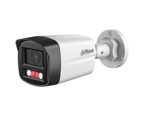 [Видеонаблюдение] DAHUA DH-IPC-HFW1239TL1P-A-IL-0280B Уличная цилиндрическая IP-видеокамера SmartDualLight 2Мп; 1/2.8” CMOS; объектив 2.8мм; обнаружение людей, микрофон, ИК 30м, LED 20м, IP67, металл/пластик