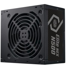 Блок питания 500 Ватт/ Power Supply Cooler Master Elite NEX N500, 500W, ATX, 120mm, 5xSATA, 2xPCI-E(6+2), 3xMolex, APFC, EU Cable (MPW-5001-ACBN-BEU)