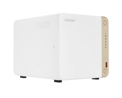 [Дисковый массив] QNAP TS-462-4G Сетевое хранилище без дисков/ channel NAS 4 HDD trays, 2 x M.2 NVMe PCIe Gen 3 x1, 2-core Intel Celeron N4505 2.9 GHz, 4 GB RAM (1 x 2GB + RAM-2GDR4T0-SO-2400) up to 16 GB (2 x 8GB), 1x