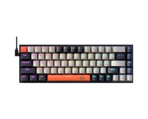 [Клавиатура] Redragon Механическая клавиатура Ryze Проводная,RGB, красные свичи [71342]