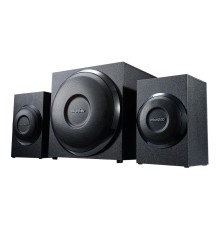 MICROLAB M-110 черный {10 Вт RMS, Распределение мощности 2,5 Вт х 2 +5 W, Нелинейные искажения 0,5% 1 В 1 кГц, Частотный диапазон 40-20 кГц, Соотношение сигнал/шум 70 дБ, Разделение каналов 40 дБ}