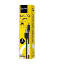 PERFEO Кабель USB2.0 A вилка - Micro USB вилка, черный, длина 2 м., бокс (U4010)