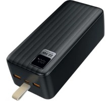 Perfeo Powerbank WATERFALL 40000 mAh/LED дисплей/PD + QC 3.0/Type-C/2 USB/Выход: 5A, max 22.5W/Black (PF_D0182)
