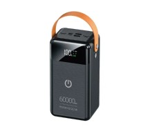 Perfeo Powerbank PRODIGE 60000 mAh/LED/PD + QC 3.0/Type-C/Lightning/2 USB/Выход: 5A, max 22.5W/Black (PF_C3697)