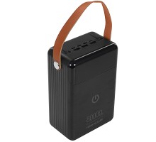 Perfeo Powerbank PRODIGE 80000 mAh/LED/PD + QC 3.0/Type-C/Lightning/3 USB/Выход: 5A, max 22.5W/Black (PF_C3699)