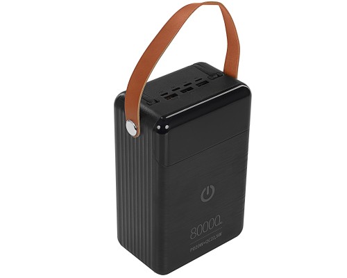 [Аксессуар] Perfeo Powerbank PRODIGE 80000 mAh/LED/PD + QC 3.0/Type-C/Lightning/3 USB/Выход: 5A, max 22.5W/Black (PF_C3699)