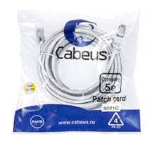 Cabeus PC-FTP-RJ45-Cat.5e-10m-LSZH Патч-корд F/UTP, категория 5е, 2xRJ45/8p8c, экранированный, серый, LSZH, 10м
