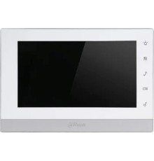 DAHUA DHI-VTH1550CH-S2 Монитор видеодомофона IP 7 дюймовый,  белый, ёмкостной сенсорный экран, поддержка карты памяти Micro SD до 32Гб, питание DC 12В