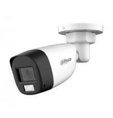 DAHUA DH-HAC-HFW1500CLP-IL-A-0280B-S2 Уличная цилиндрическая HDCVI-видеокамера с интеллектуальной двойной подсветкой 5Мп, объектив 2.8мм, ИК 20м, LED 20м, IP67, корпус: металл, быстрый монтаж
