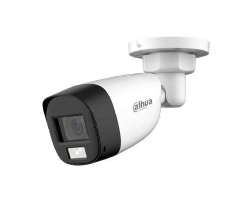 [Видеонаблюдение] DAHUA DH-HAC-HFW1500CLP-IL-A-0280B-S2 Уличная цилиндрическая HDCVI-видеокамера с интеллектуальной двойной подсветкой 5Мп, объектив 2.8мм, ИК 20м, LED 20м, IP67, корпус: металл, быстрый монтаж