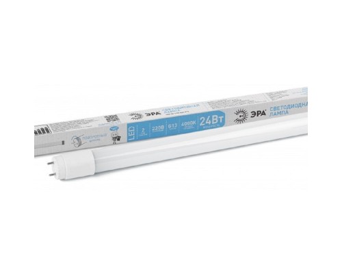 [ЭРА Светодиодные лампы] ЭРА Б0033006 Лампа светодиодная STD LED T8-24W-840-G13-1500mm G13 поворотный 24Вт трубка стекло нейтральный белый свет