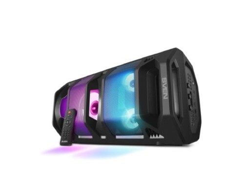 [Колонки] Портативная акустика 2.0 Sven PS-670 SV-020170 черная, 2x32.5 Вт (RMS), BT, FM, USB, microSD, LED-дисплей, пульт